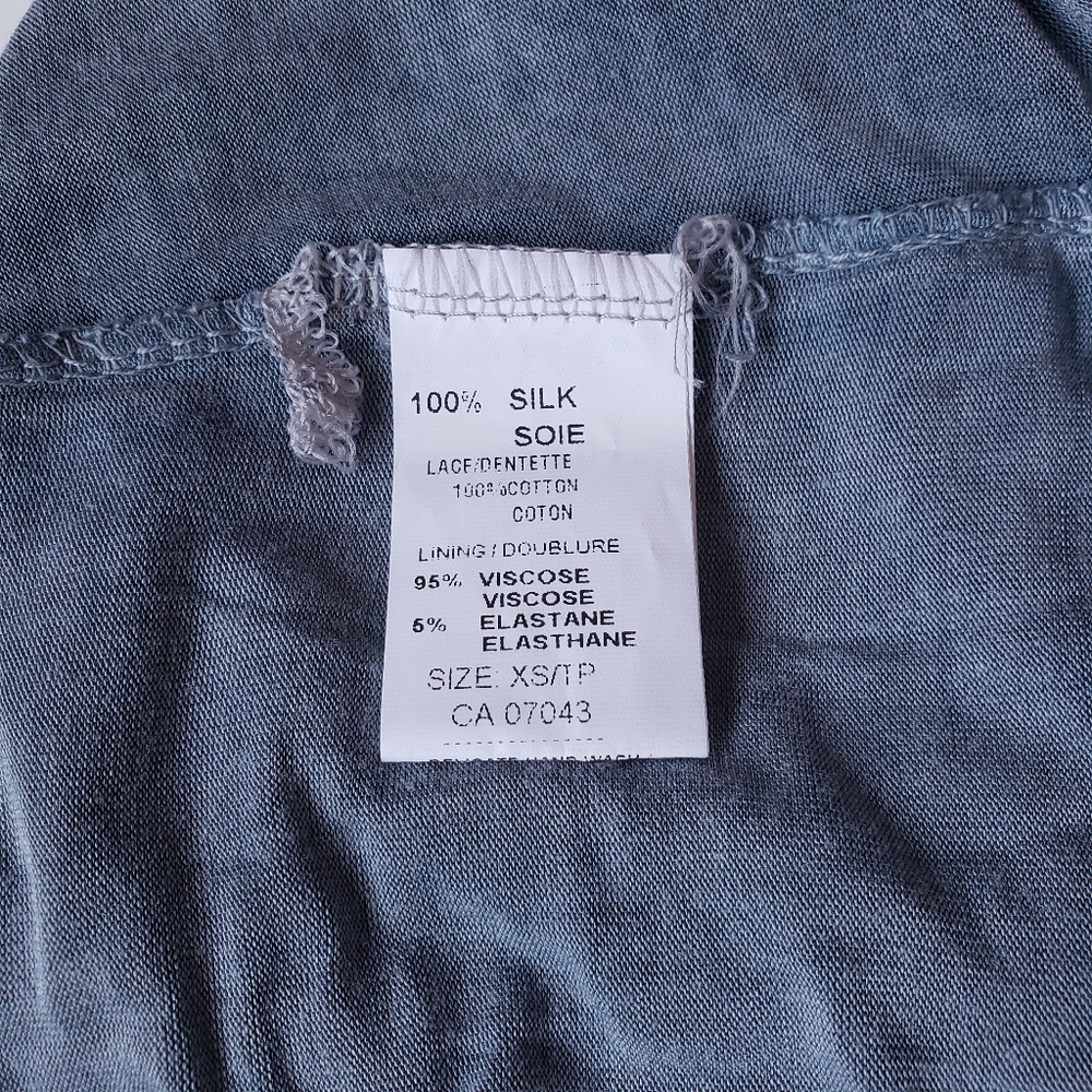 NWT 100% silk Bellambra blue cold oversized flowy dress size XS - Picture 7 of 10